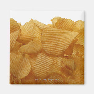 Aimant Pommes chips sur l'arrière - plan blanc, image de