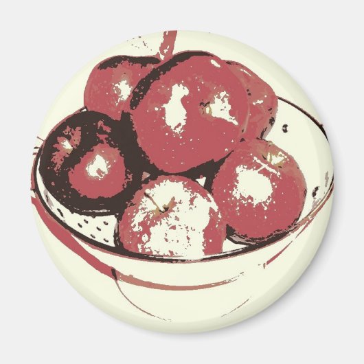 Aimant Pommes d'art pop (Devant)