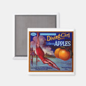 Aimant Pommes de filles de plongée (Recto/Verso)