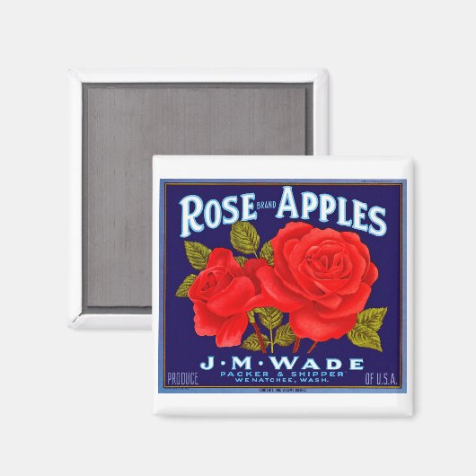 Aimant Pommes de marque rose (Recto/Verso)