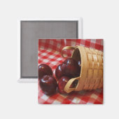 Aimant Pommes de pays sur une nappe À damiers (Recto/Verso)