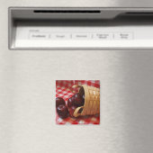 Aimant Pommes de pays sur une nappe À damiers (In Situ (Lave-vaisselle))