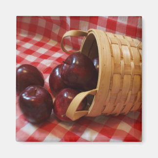 Aimant Pommes de pays sur une nappe À damiers