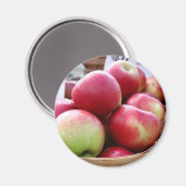 Aimant Pommes fraîches en panier au marché des agriculteu (Recto/Verso)