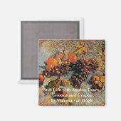 Aimant Pommes, poires, citrons, raisins de Vincent van Go (Recto/Verso)