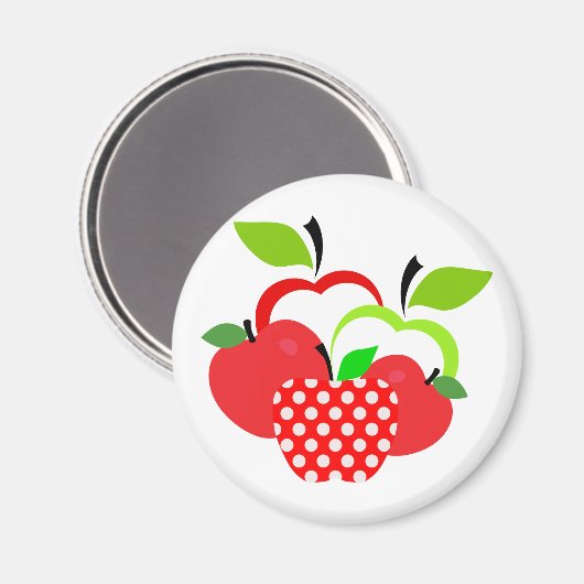Aimant Pommes rouges et vertes (Recto/Verso)