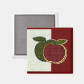 Aimant Pommes texturées (menthe/cranberryi) (Recto/Verso)