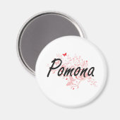Aimant Pomona California City Design artistique avec beur (Recto/Verso)