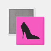 Aimant Pompes noires et roses (Recto/Verso)