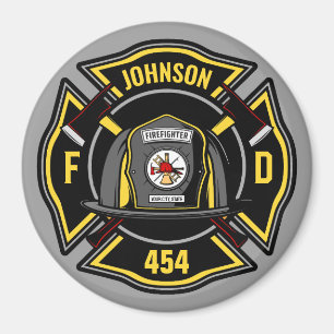 Aimant Pompier AJOUTER LE NOM L'équipe de Secourt du serv