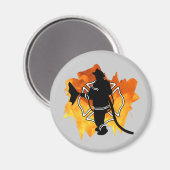 Aimant Pompier en flammes (Recto/Verso)