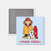 Aimant Pompier (fille) (Recto/Verso)