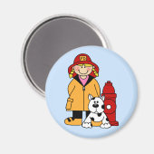 Aimant Pompier (fille) (Recto/Verso)