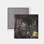 Aimant Pompier - Porté et utilisé (Recto/Verso)