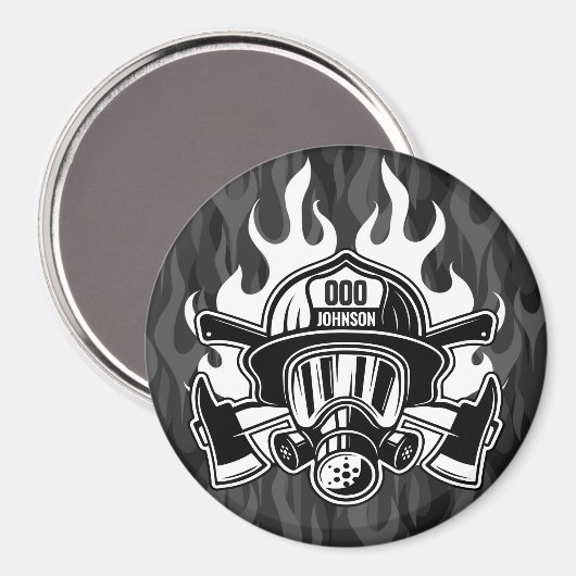 Aimant Pompier Secouru sur mesure Station du service d'in (Recto/Verso)