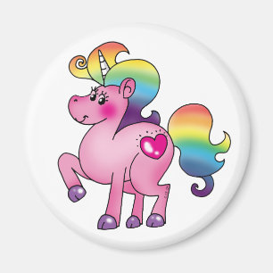 Aimant poney mignon de licorne