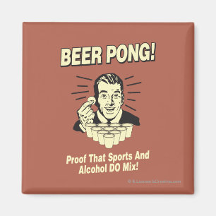 Aimant Pong de bière : Preuve d'alcool et mélange de spor