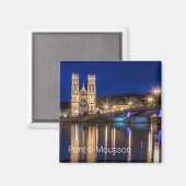 Aimant Pont a Mousson Panorama avec Moselle Souvenir (Recto/Verso)
