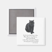 Aimant Pont arc-en-ciel de chat noir (Recto/Verso)