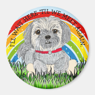 Aimant Pont arc-en-ciel petit Shiatsu ou chien Llaso Apso