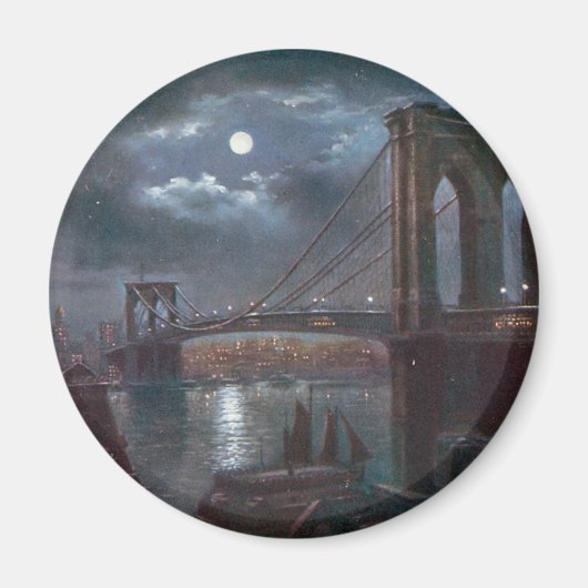 Aimant Pont Brooklyn au clair de lune (Devant)