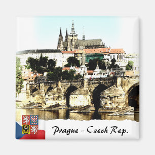 Aimant Pont Charles, Prague Aimant, Panorama du Château