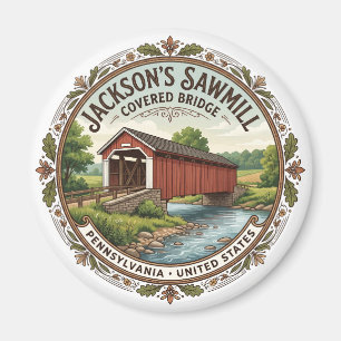 Aimant Pont couvert de Jackson's Sawmill Quarryville Cade