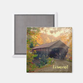 Aimant Pont couvert d'Upper Falls, Vermont (Recto/Verso)