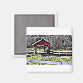 Aimant Pont couvert - Stowe, Vermont (Recto/Verso)