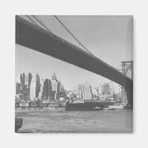 Aimant Pont de Brooklyn et horizon New York de Manhattan