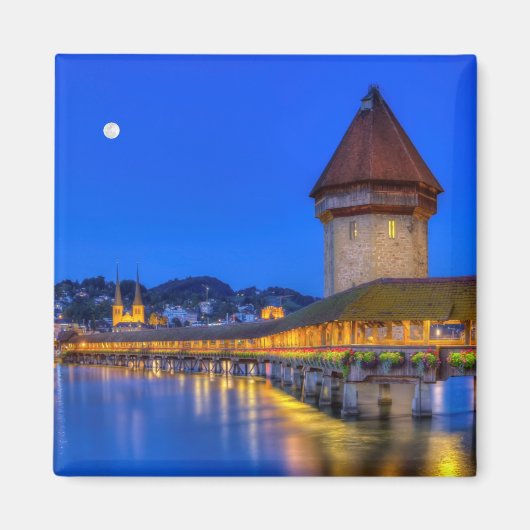 Aimant Pont de chapelle, Kapellbrucke, Lucerne, Suisse (Devant)