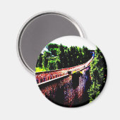 Aimant pont de Girona psychédélique mur, Espagne (Recto/Verso)
