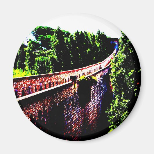 Aimant pont de Girona psychédélique mur, Espagne (Devant)