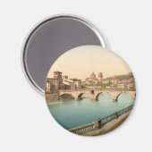 Aimant Pont de pierre et San Giorgio, Vérone, Italie (Recto/Verso)