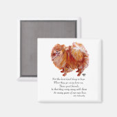 Aimant Pont de Poméranian Rainbow (Recto/Verso)