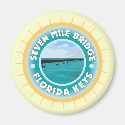 Aimant Pont de Seven Mile dans les Keys de Floride (Devant)