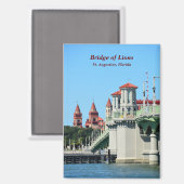 Aimant Pont des Lions St Augustine, Floride (Recto/Verso)