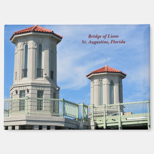 Aimant Pont des Lions St Augustine, Floride (Recto)