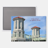 Aimant Pont des Lions St Augustine, Floride (Recto/Verso)