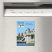 Aimant Pont des Lions St. Augustine, Floride Carte postal (In Situ (Lave-vaisselle))