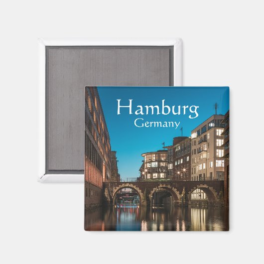 Aimant Pont Ellerntorsbrücke à Hambourg (Recto/Verso)