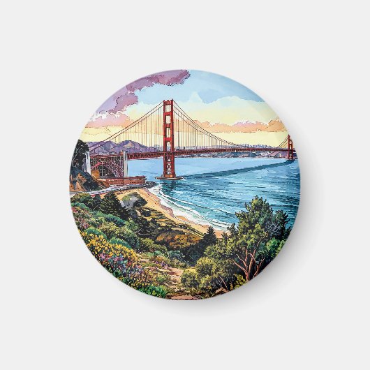 Aimant Pont Golden Gate de San Francisco (Devant)