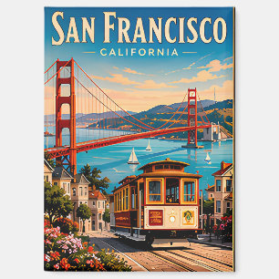 Aimant Pont Golden Gate de San Francisco Rétro