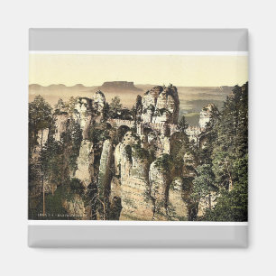 Aimant Pont, la bastion, Saxe, Allemagne Photochr rare