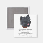 Aimant Pont Rainbow de Black Cairn Terrier (Recto/Verso)