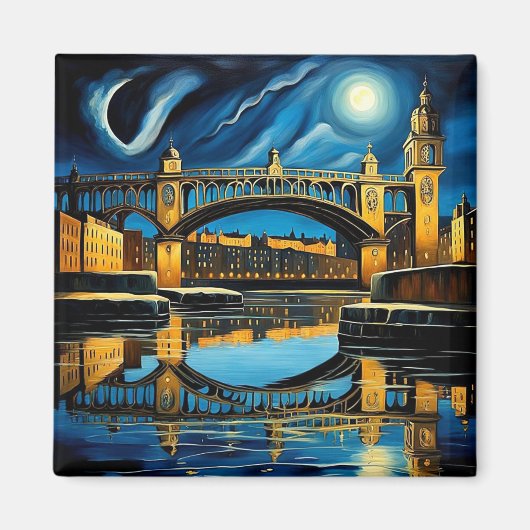 Aimant Pont sous le clair de lune 2 (Devant)