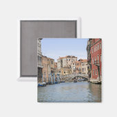 Aimant Pont sur un canal, Grand Canal, Venise, Italie (Recto/Verso)