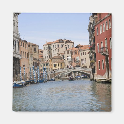Aimant Pont sur un canal, Grand Canal, Venise, Italie (Devant)