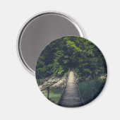 Aimant Pont suspendu simple rivière Idrijca, Slovénie (Recto/Verso)