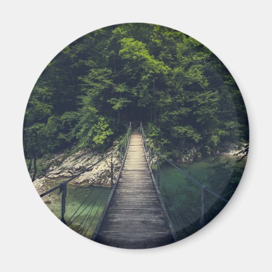 Aimant Pont suspendu simple rivière Idrijca, Slovénie (Devant)